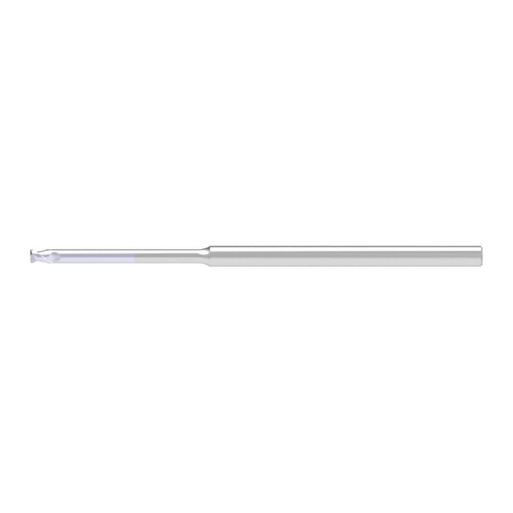 Corner Radius End Mill: 2.00 mm Dia, 2.00 mm LOC, 0.20 mm Radius, 2 Flute, Solid Carbide