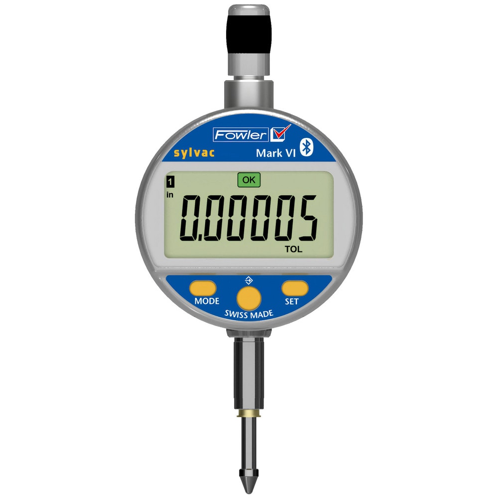 Electronic Test Indicator: 12.50 mm Max, 0.00012" Accuracy, Carbide Contact Point
