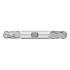 Ball End Mill: 3/16" Dia, 1/2" LOC, 4 Flute, Solid Carbide