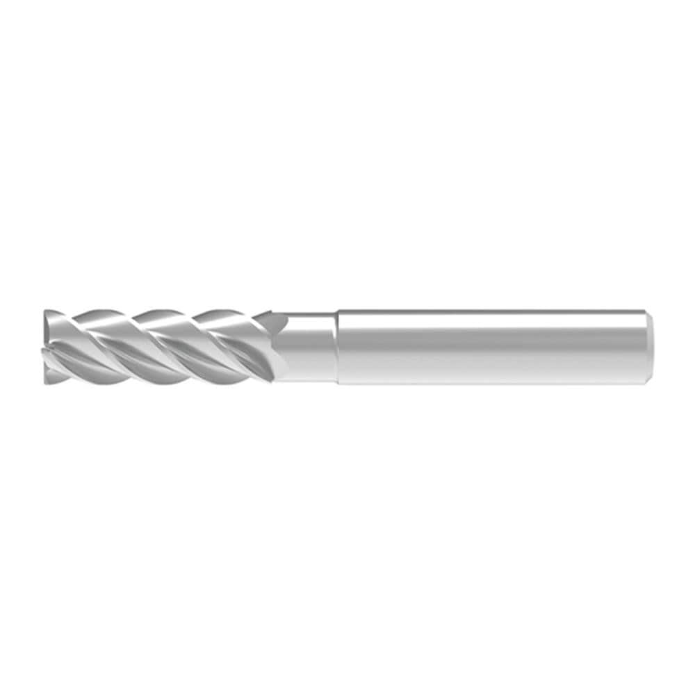 Corner Chamfer End Mill: 8.00 mm Dia, 24.00 mm LOC, 4 Flute, 0.20 mm Chamfer Width, Solid Carbide