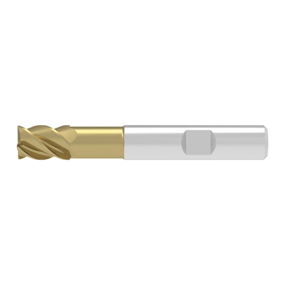Corner Chamfer End Mill: 5.00 mm Dia, 9.00 mm LOC, 3 Flute, 0.12 mm Chamfer Width, Solid Carbide