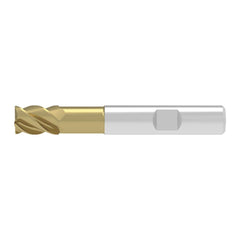 Corner Chamfer End Mill: 5.00 mm Dia, 9.00 mm LOC, 3 Flute, 0.12 mm Chamfer Width, Solid Carbide