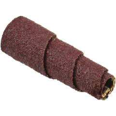 Full Taper Cartridge Rolls; Maximum Roll Diameter (Decimal Inch): 0.5000; Maximum Roll Diameter (Fractional Inch): 1/2; Overall Length (Inch): 1-1/2; Abrasive Material: Aluminum Oxide; Grade: Fine; Grit: 100; Pilot Hole Diameter (Decimal Inch): 0.1250; Pi