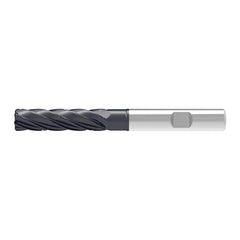 Corner Radius End Mill: 16.00 mm Dia, 65.00 mm LOC, 1.00 mm Radius, 5 Flute, Solid Carbide