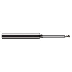 Ball End Mill: 3/64" Dia, 0.0710" LOC, 4 Flute, Solid Carbide