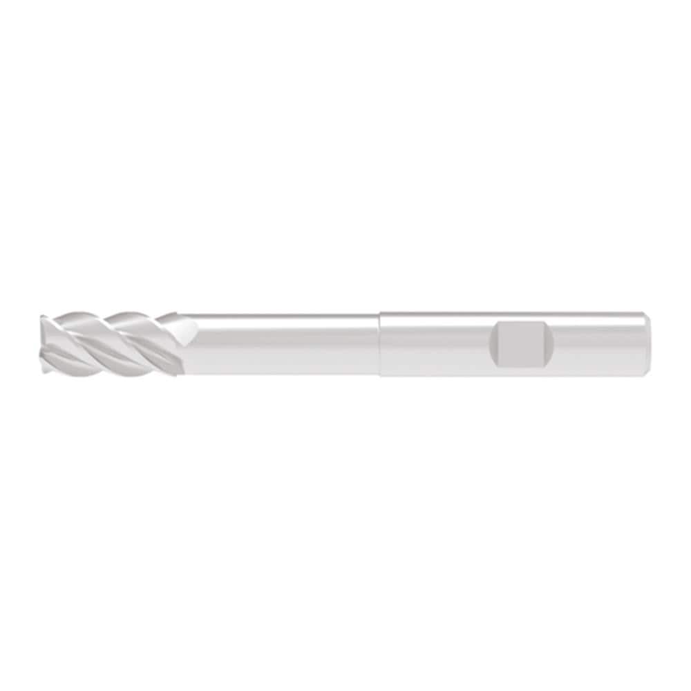 Corner Radius End Mill: 20.00 mm Dia, 42.00 mm LOC, 1.00 mm Radius, 4 Flute, Solid Carbide