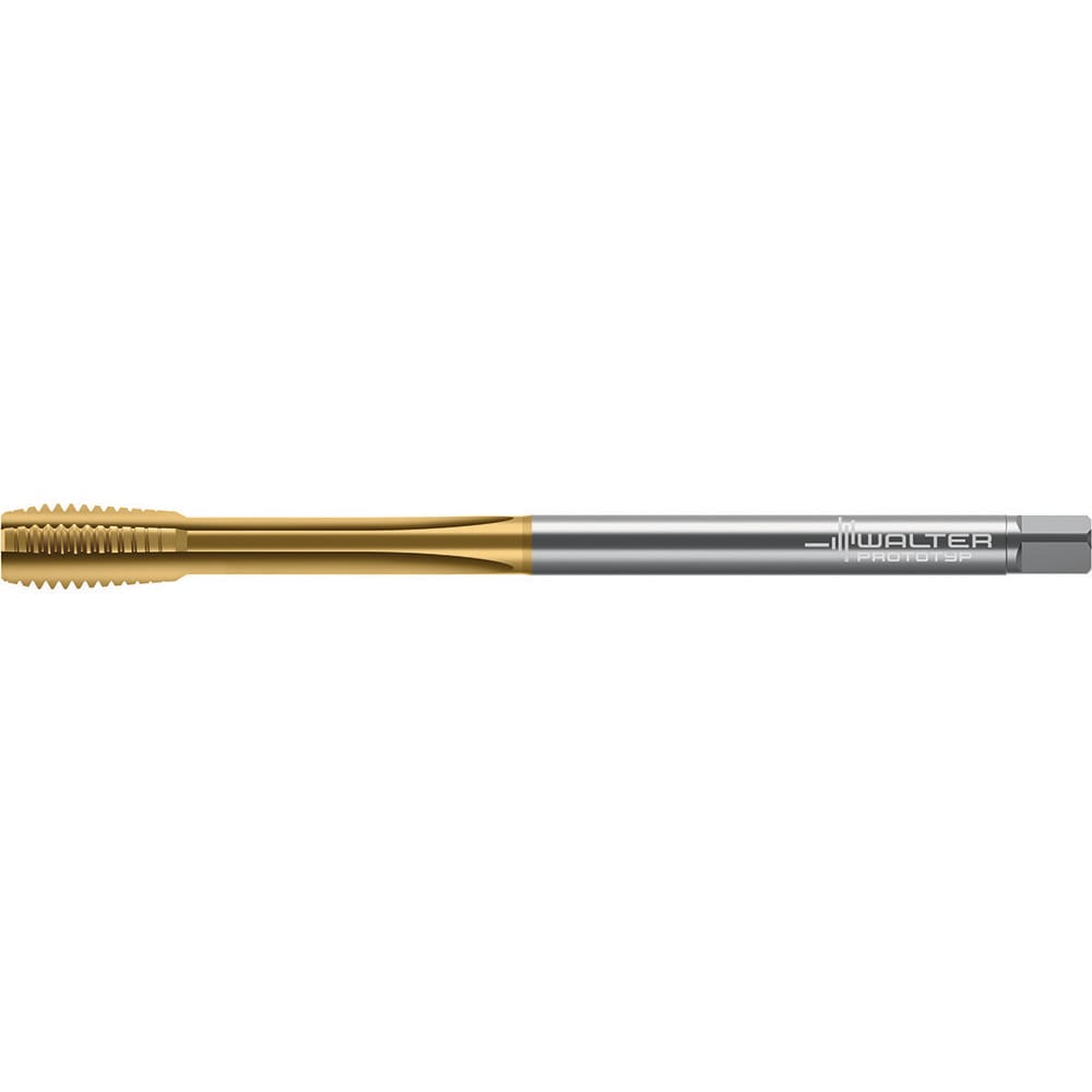 Straight Flute Tap: M42x4.5 M, 5 Flute, Semi-Bottoming Chamfer, 6HX Class of Fit, HSS-E, TiN Finish