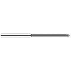 Chamfer Mill: 3/64" Dia, 1/8" Shank Dia, 2 Flute, Solid Carbide, Single End