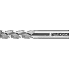 Corner Radius End Mill: 1" Dia, 3-1/4" LOC, 0.1900" Radius, 3 Flute, Solid Carbide