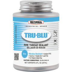 Threaded Pipe Sealants; Form: Paste; Container Size: 1/2 pt; Container Type: Can; Color: Blue; Viscosity: 45000 cp; Application: Threaded Galvanized Steel, Iron, Brass, Copper, Aluminum, Stainless Steel, Polyethylene, Reinforced Fiberglass, Pvc