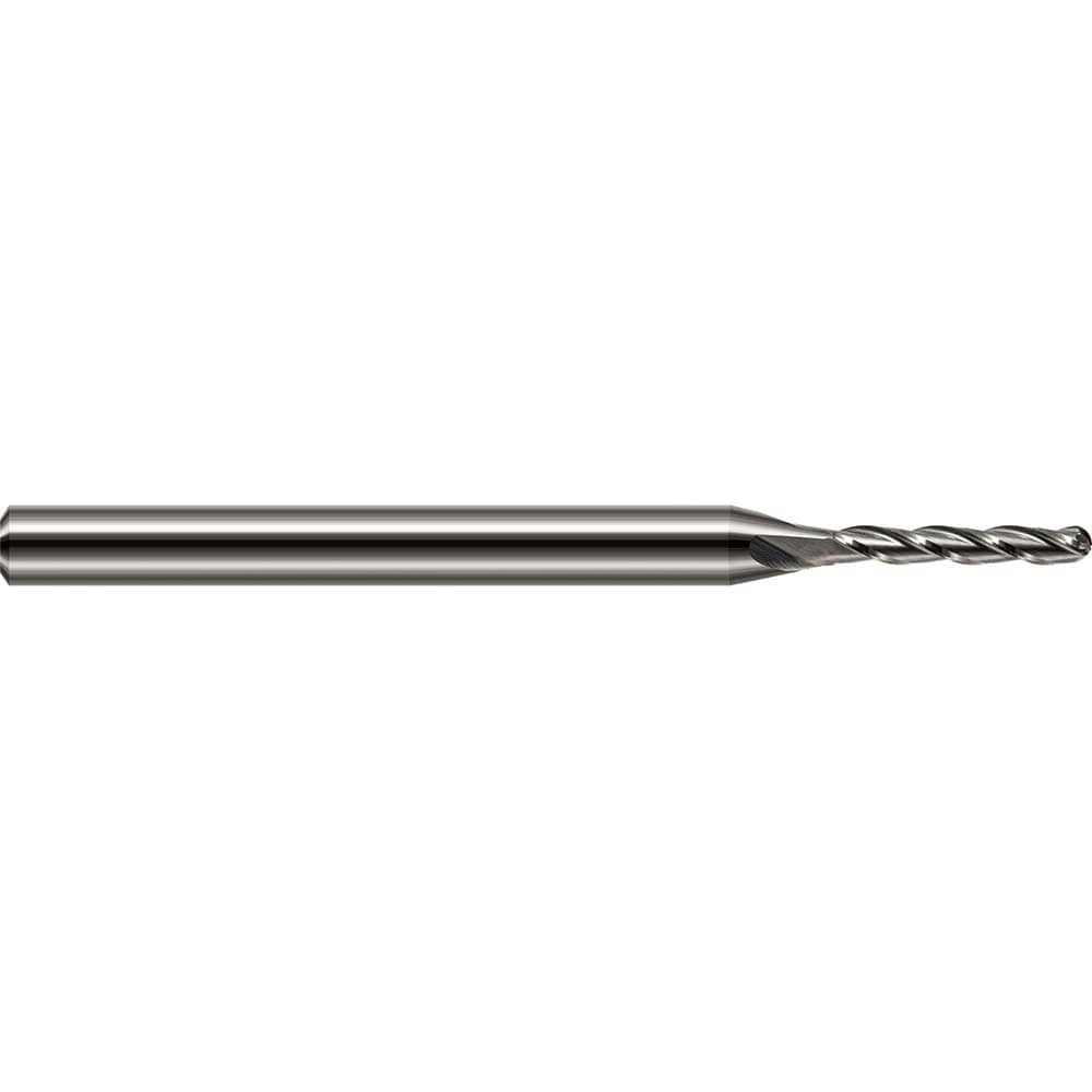 Ball End Mill: 0.0600" Dia, 3/8" LOC, 3 Flute, Solid Carbide