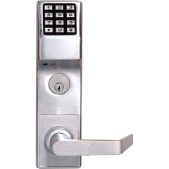 Lever Locksets; Lockset Type: Rim Exit Trim with Keypad; Key Type: Conventional; Back Set: 2-3/4; Cylinder Type: Conventional; Material: Metal; Door Thickness: 1 3/8 - 1 3/4; Finish: Satin Chrome