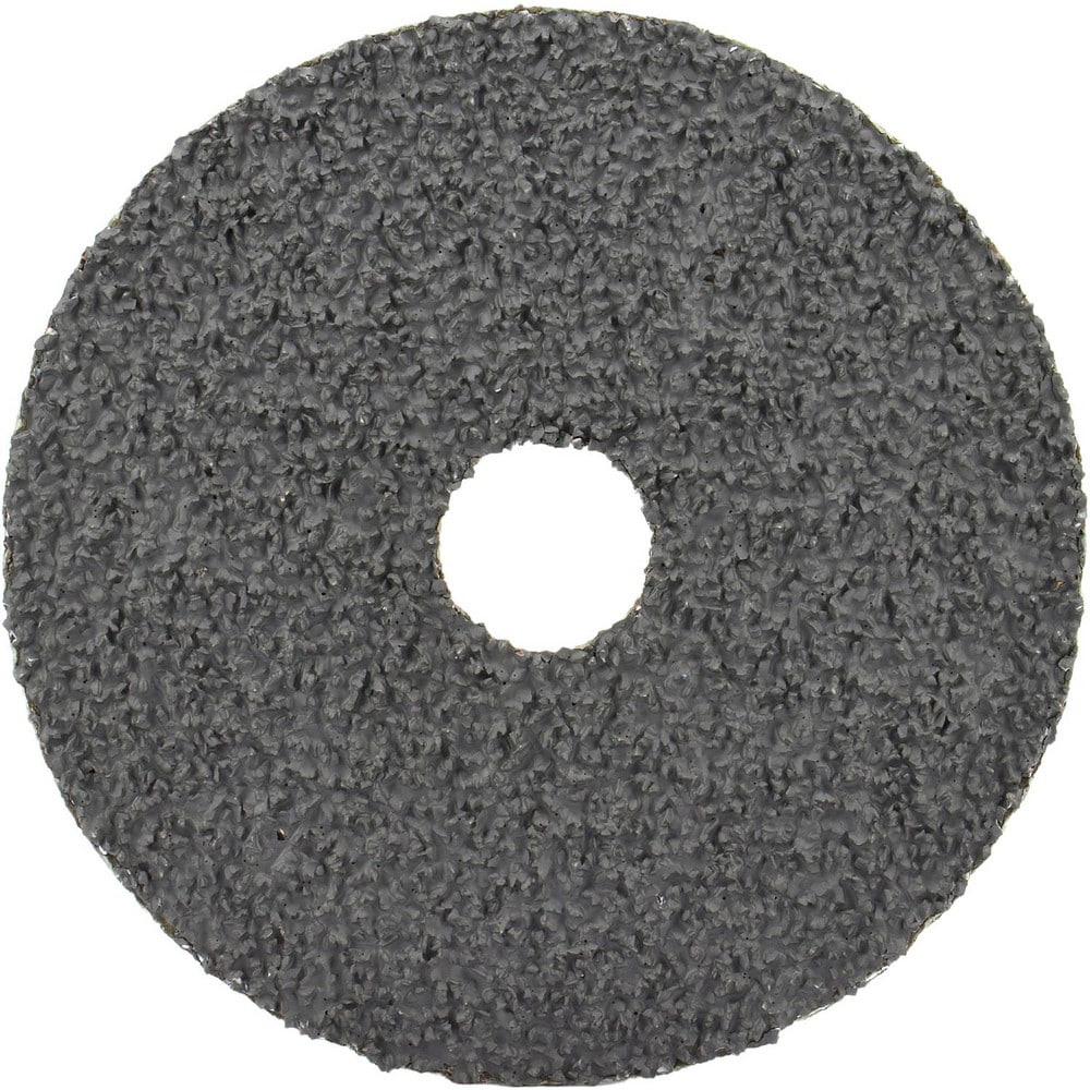 Fiber Disc:  4-1/2" Disc Dia, 5/8-11 Hole, Threaded Arbor Hole, 80 Grit, Ceramic Alumina