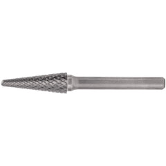 Abrasive Bur: SL-42, 1/8" Cut Dia, Cone with Radius End, Double Cut