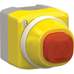 Pushbutton Control Stations; Control Station Type: Control Station; Number of Operators: 1; Legend Markings: No Legend; Switch Action: Turn to Release; Contact Configuration: NO/NC; Operator Type: Mushroom Head