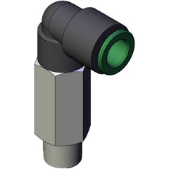 Pneumatic Hose Fittings & Couplings; 10MM-1/4 EXT ML ELBOW KR FLAME RES 1-TCH FTTNG