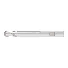 Ball End Mill: 14.00 mm Dia, 26.00 mm LOC, 2 Flute, Solid Carbide