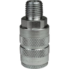 Pneumatic Hose Fittings & Couplings; Fitting Type: Air Hose; Type: Coupler; Coupling Type: Coupler; Interchange Type: Industrial; Thread Type: NPTF; Coupler Size: 0.25; Material: Steel; Thread Standard: Male NPT