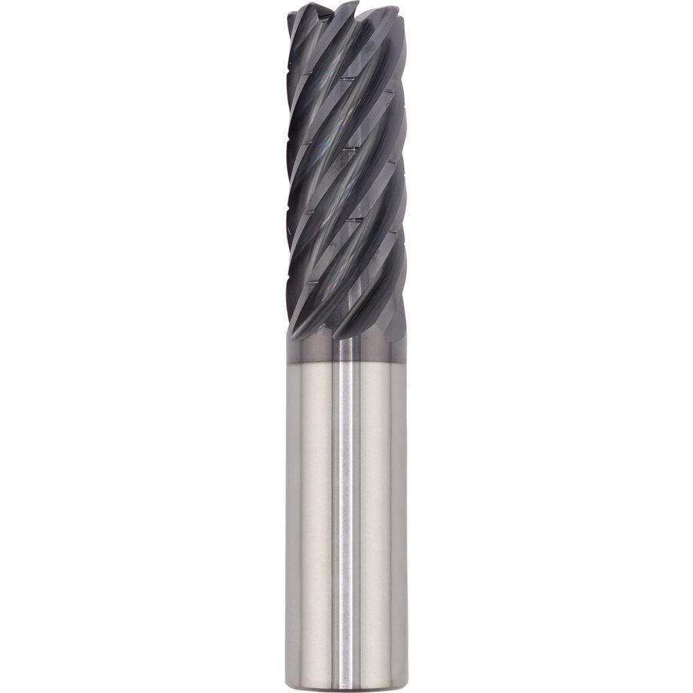 Corner Radius End Mill: 25.00 mm Dia, 63.00 mm LOC, 1.00 mm Radius, 7 Flute, Solid Carbide