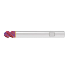 Ball End Mill: 10.00 mm Dia, 14.00 mm LOC, 4 Flute, Solid Carbide