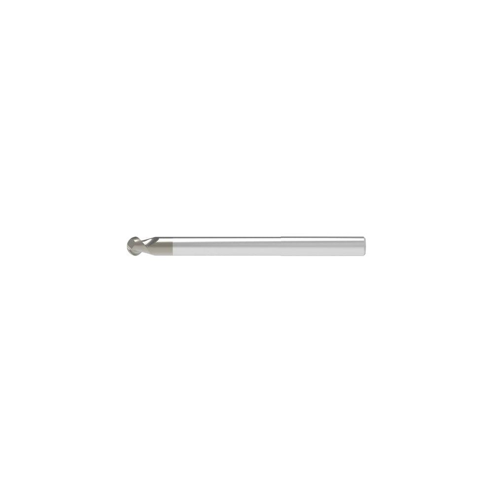 Ball End Mill: 5.00 mm Dia, 5.50 mm LOC, 2 Flute, Solid Carbide