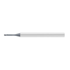 Ball End Mill: 1.20 mm Dia, 0.72 mm LOC, 2 Flute, Solid Carbide