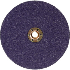 Fiber Disc:  7" Disc Dia, Quick Change TN, 36 Grit, Premium Ceramic Alumina