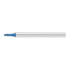 Ball End Mill: 2.50 mm Dia, 2.00 mm LOC, 2 Flute, Solid Carbide