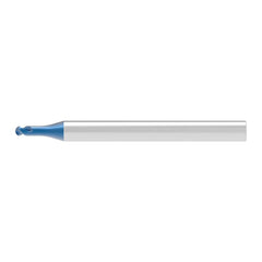 Ball End Mill: 0.30 mm Dia, 0.24 mm LOC, 2 Flute, Solid Carbide