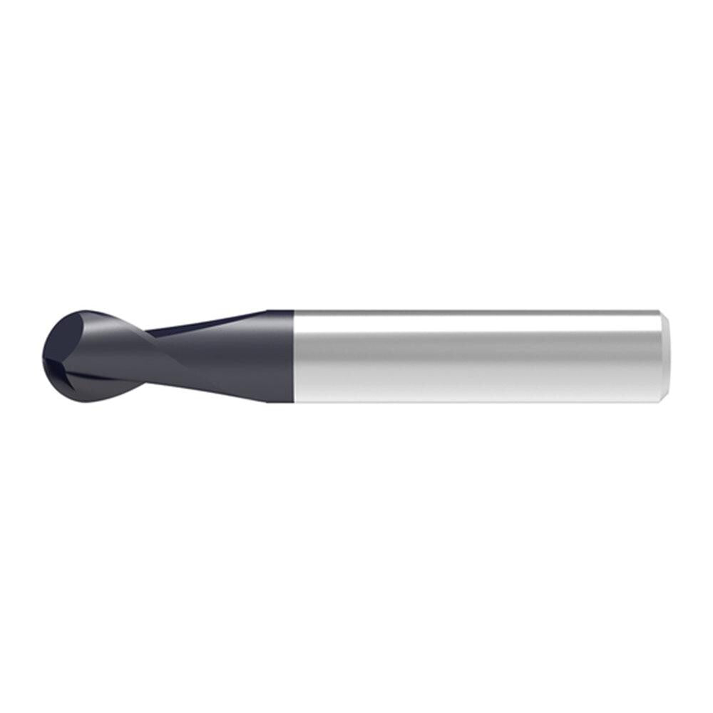 Ball End Mill: 1.20 mm Dia, 3.00 mm LOC, 2 Flute, Solid Carbide