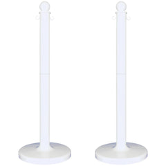 Barrier Posts; Post Type: Standard Post; Post Material: Polyethylene, Plastic; Base Material: Plastic; Surface Style: Solid Color