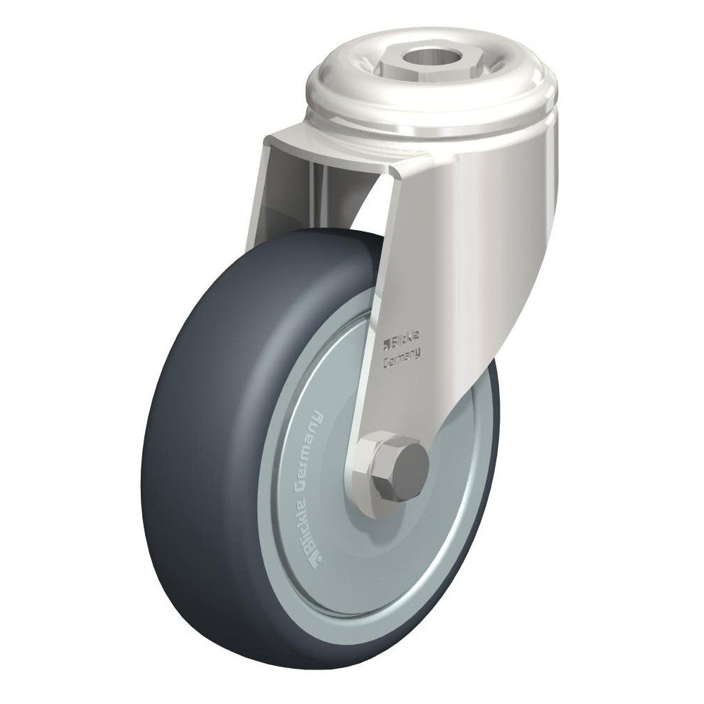 Top Plate Casters; Mount Type: Plate; Number of Wheels: 1.000; Wheel Diameter (Inch): 5; Wheel Material: Synthetic; Wheel Width (Inch): 1-9/16; Wheel Color: Gray