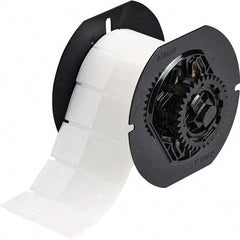 Label Maker Label: Clear & White, Polyester, 2-5/8" OAW, 1,500 per Roll
