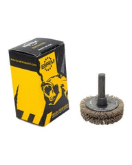 1 1/2″ Diameter × 0.437″ Width, 180 Grit, Aluminum Oxide, 0.035″ Crimped Bristle, Wheel Brush