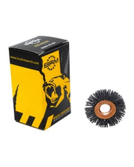 1 1/2″ Diameter × 0.312″ Width, 80 Grit, Silicon Carbide, 0.040″ Crimped Bristle, Wheel Brush