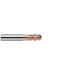 1 mm Cutting Dia. × 6 mm Shank Dia. × 2 mm LOC × 57 mm OAL, 4 Flute, Carbide, Duro-Si, Ballnose Endmill, Sphero-X