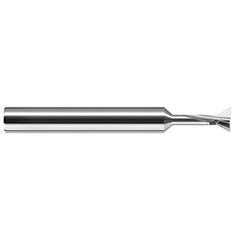 ‎Keyseat Cutter, 1/8″ Dia. × 1/8″ Shank Dia. × 3/32″ CW × 1-1/2″ OAL, 2 Teeth, 48 Degrees, Carbide, Round Shank, Uncoated, Specialty Profiles