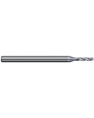 9.575 mm Dia. × 10 mm Shank Dia. × 125 mm OAL × 64 mm LCF, 130 Degrees, 5xD, 3 Flute, Helical Flute, TiB2 Solid Carbide Drills