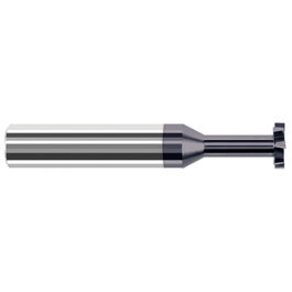‎Keyseat Cutter, 1/8″ Dia. × 1/8″ Shank Dia. × 3/32″ CW × 1-1/2″ OAL, 6 Teeth, Carbide, Round Shank, AlTiN, Specialty Profiles