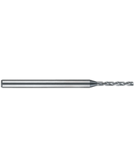 2.55 mm Dia. × 3 mm Shank Dia. × 50 mm OAL × 18 mm LCF, 140 Degrees, 7xD, 2 Flute, Uncoated - Solid Carbide Drills