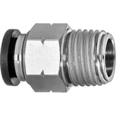 Value Collection - 6mm OD, NPT Male, Nylon Push-to-Connect Male Connector - 150 Max psi, Black - Exact Tool & Supply