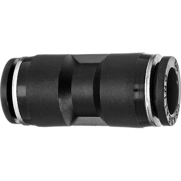 Value Collection - 12mm OD, Nylon Push-to-Connect Union - 150 Max psi, Black - Exact Tool & Supply
