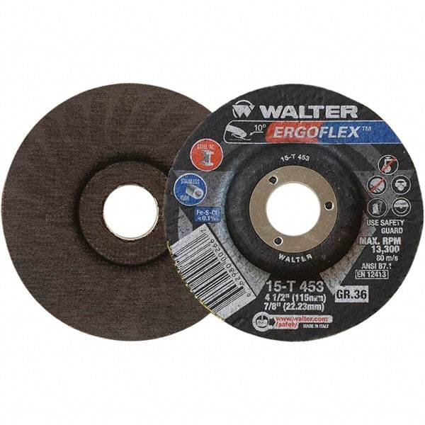 WALTER Surface Technologies - Depressed-Center Wheels Wheel Diameter (Inch): 7 Wheel Thickness (Inch): 3/64 - Exact Tool & Supply