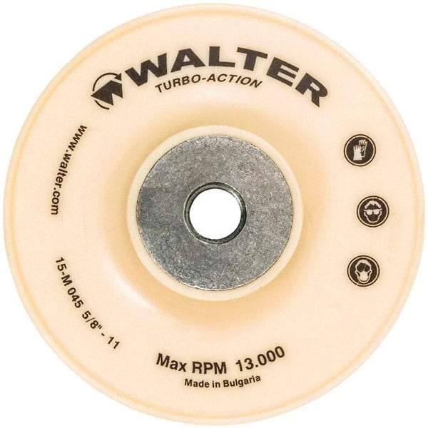 WALTER Surface Technologies - 4-1/2" Diam Disc Backing Turbo Backing Pad - 13,000 RPM - Exact Tool & Supply