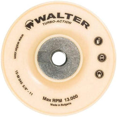 WALTER Surface Technologies - 4-1/2" Diam Disc Backing Turbo Backing Pad - 13,000 RPM - Exact Tool & Supply