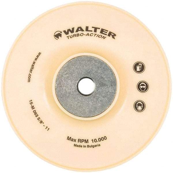 WALTER Surface Technologies - 6" Diam Disc Backing Turbo Backing Pad - 10,000 RPM - Exact Tool & Supply
