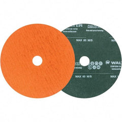 WALTER Surface Technologies - 6" Diam 7/8" Hole 50 Grit Fiber Disc - Ceramic - Exact Tool & Supply