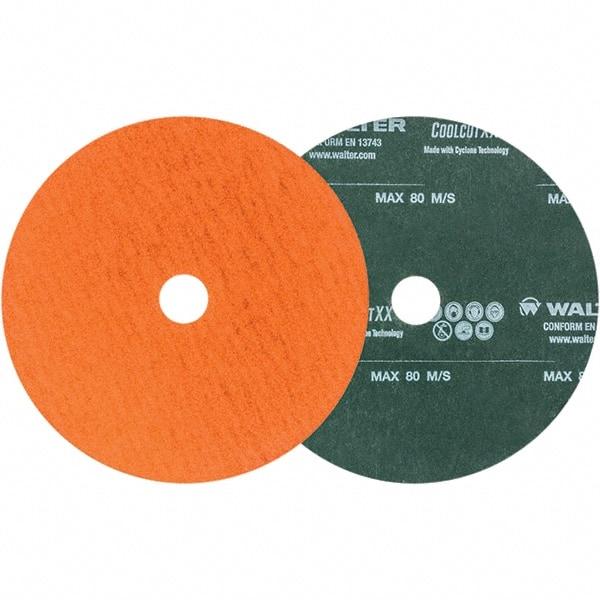 WALTER Surface Technologies - 6" Diam 7/8" Hole 80 Grit Fiber Disc - Ceramic - Exact Tool & Supply
