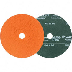 WALTER Surface Technologies - 6" Diam 7/8" Hole 80 Grit Fiber Disc - Ceramic - Exact Tool & Supply
