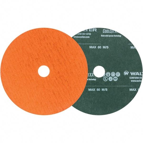 WALTER Surface Technologies - 6" Diam 7/8" Hole 24 Grit Fiber Disc - Ceramic - Exact Tool & Supply